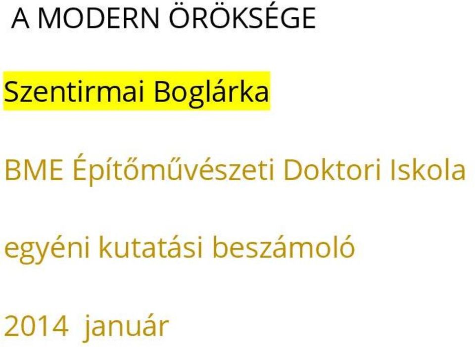 Építőművészeti Doktori