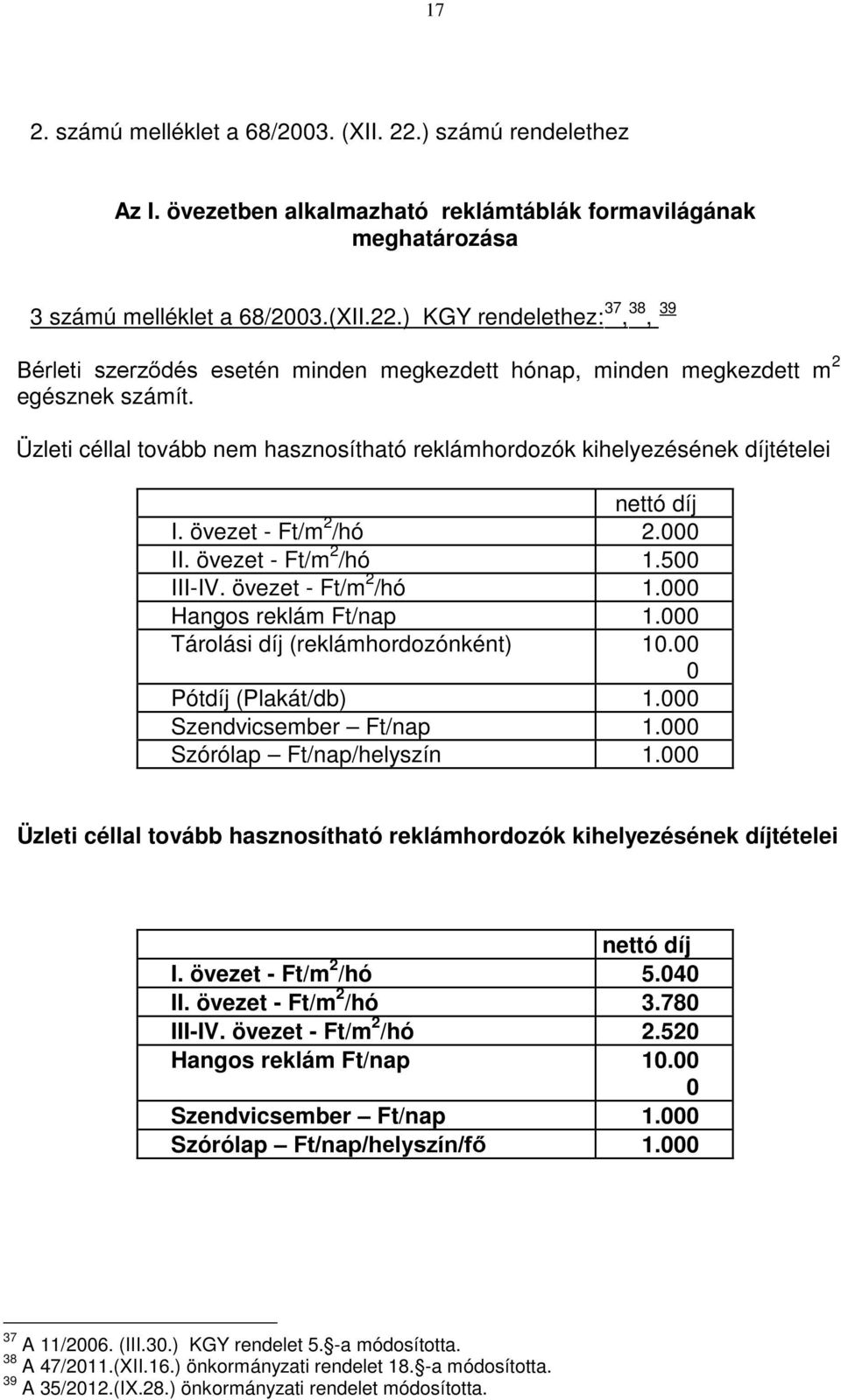 000 Tárolási díj (reklámhordozónként) 10.00 0 Pótdíj (Plakát/db) 1.000 Szendvicsember Ft/nap 1.000 Szórólap Ft/nap/helyszín 1.