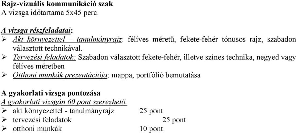 Tervezési feladatok: Szabadon választott fekete-fehér, illetve színes technika, negyed vagy félíves méretben Otthoni munkák