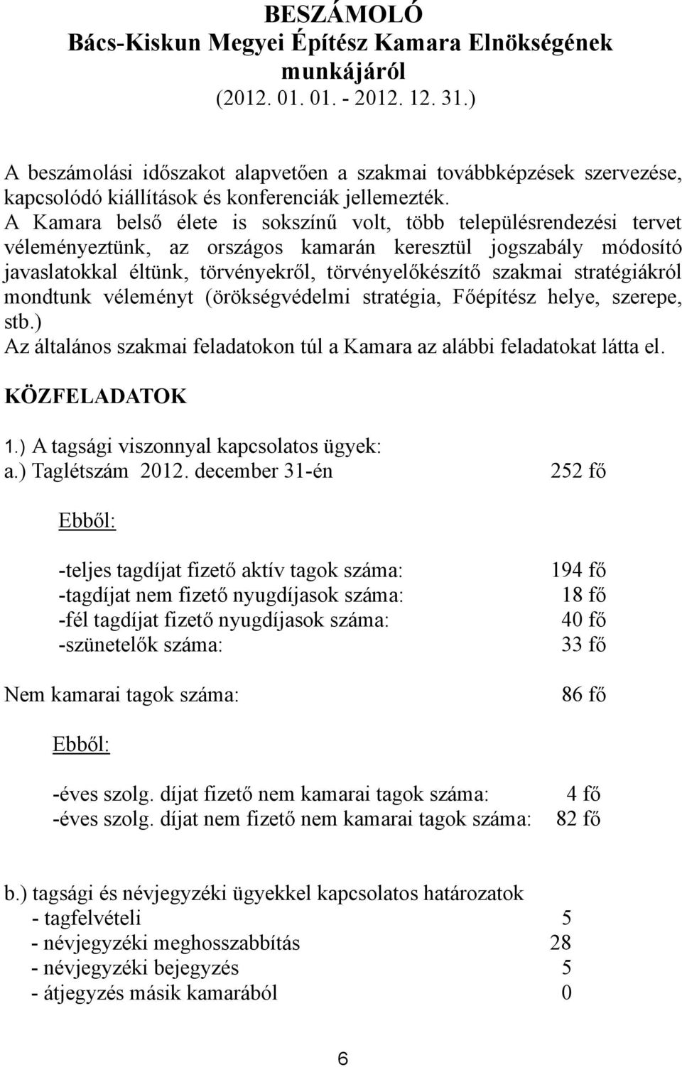 A Kamara belső élete is sokszínű volt, több településrendezési tervet véleményeztünk, az országos kamarán keresztül jogszabály módosító javaslatokkal éltünk, törvényekről, törvényelőkészítő szakmai