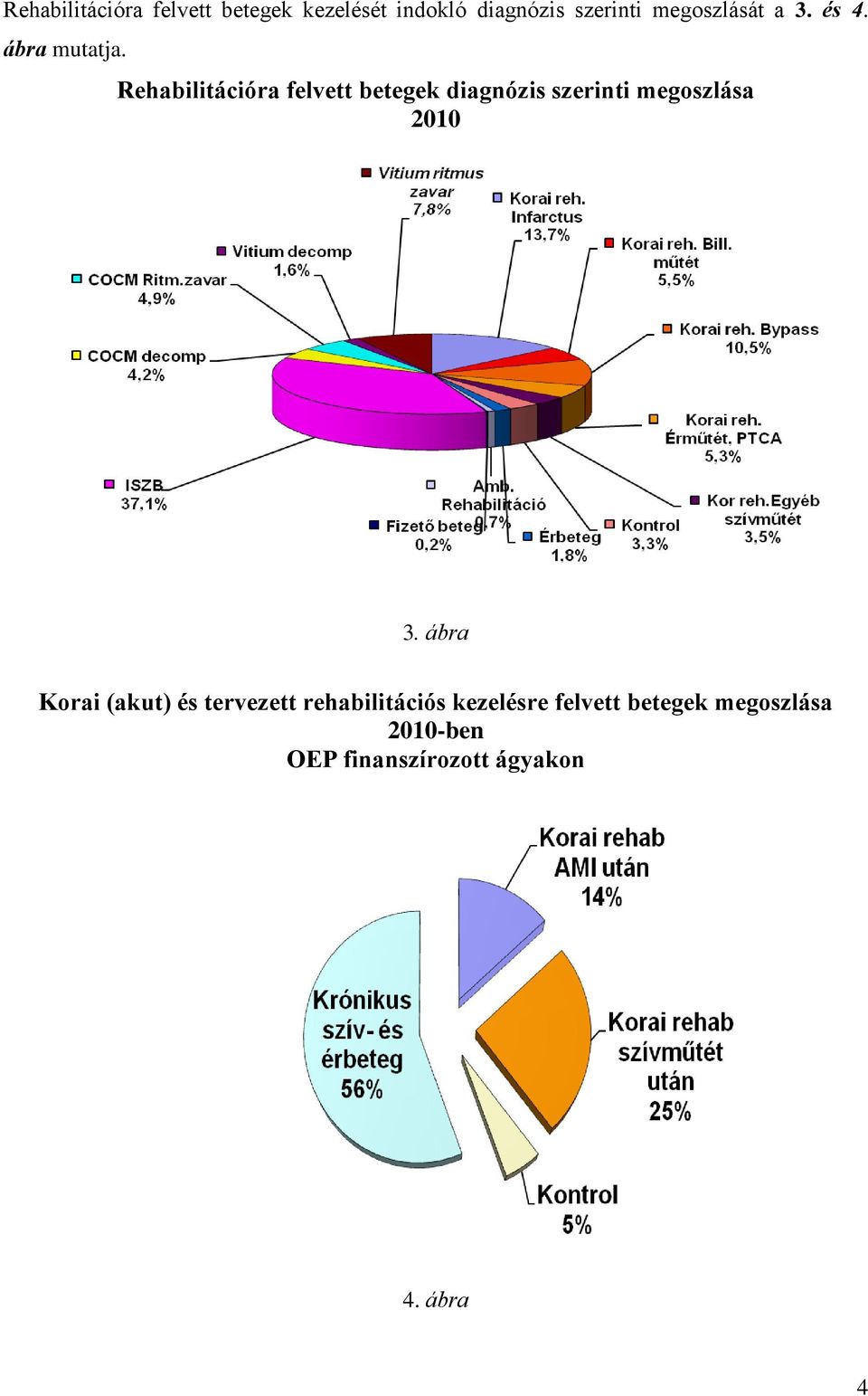 Rehabilitációra felvett betegek diagnózis szerinti megoszlása 2010 3.
