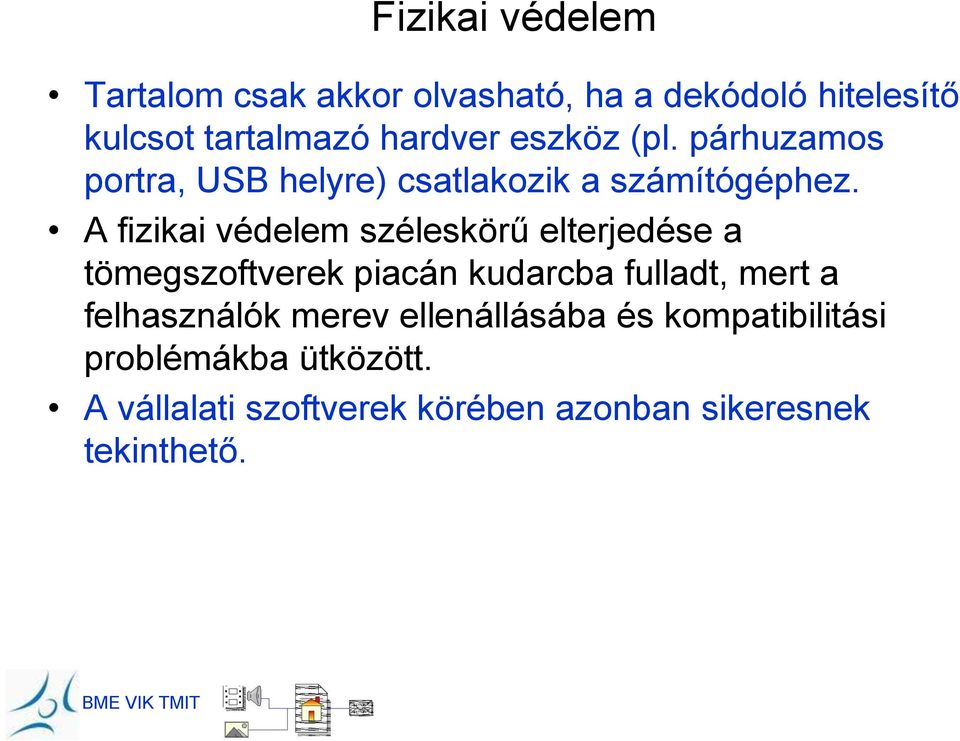 A fizikai védelem széleskörű elterjedése a tömegszoftverek piacán kudarcba fulladt, mert a