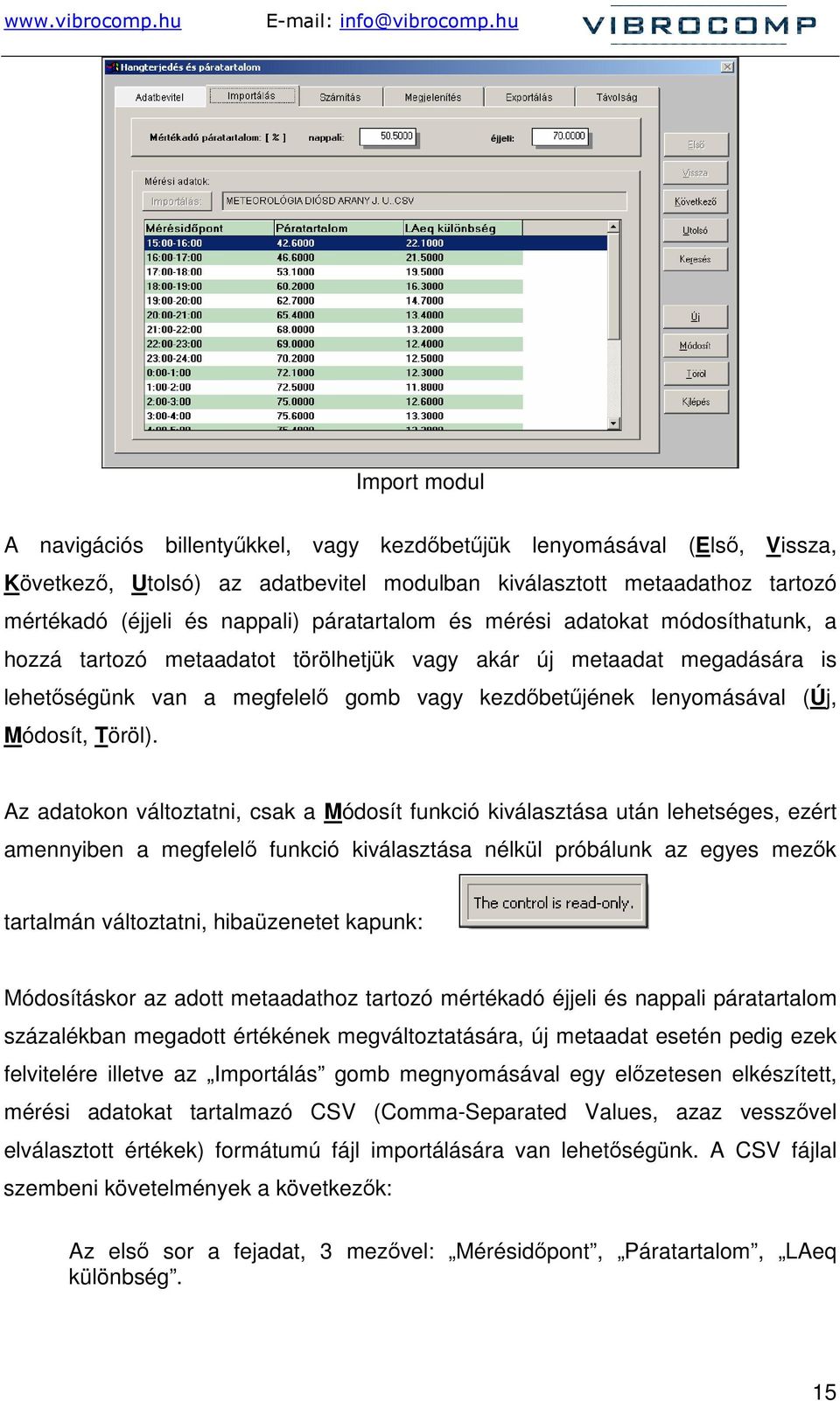 Módosít, Töröl).