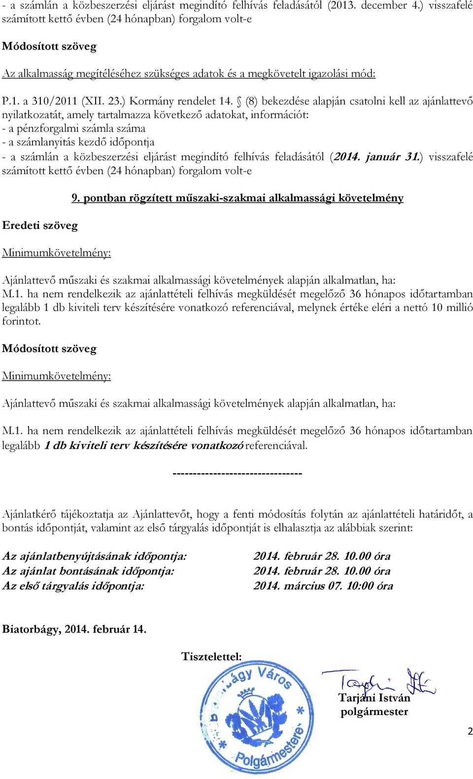 ) Kormány rendelet 14.