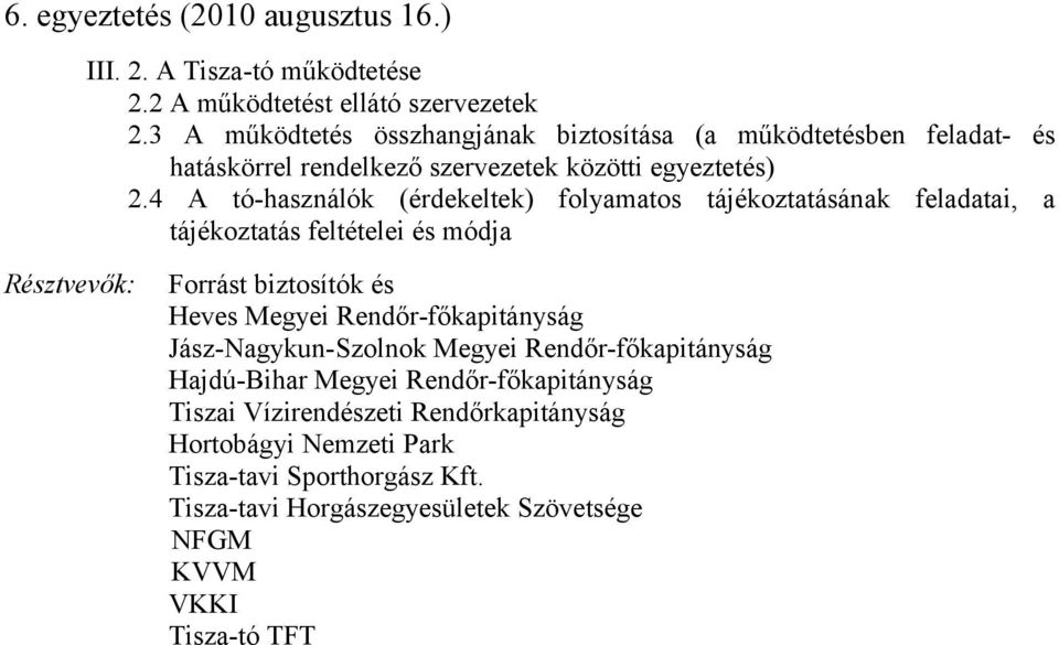 közötti egyeztetés) 2.