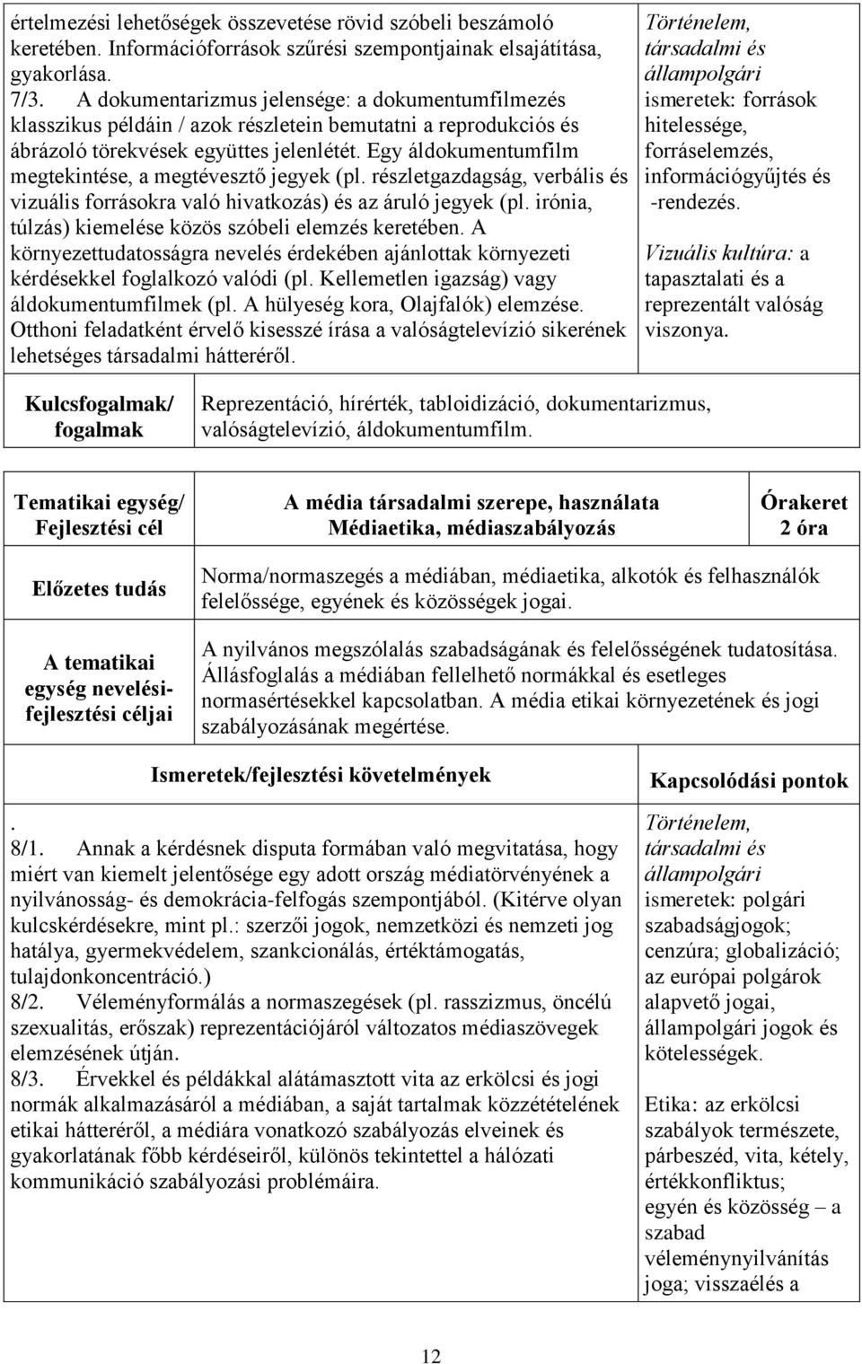 Egy áldokumentumfilm megtekintése, a megtévesztő jegyek (pl. részletgazdagság, verbális és vizuális forrásokra való hivatkozás) és az áruló jegyek (pl.