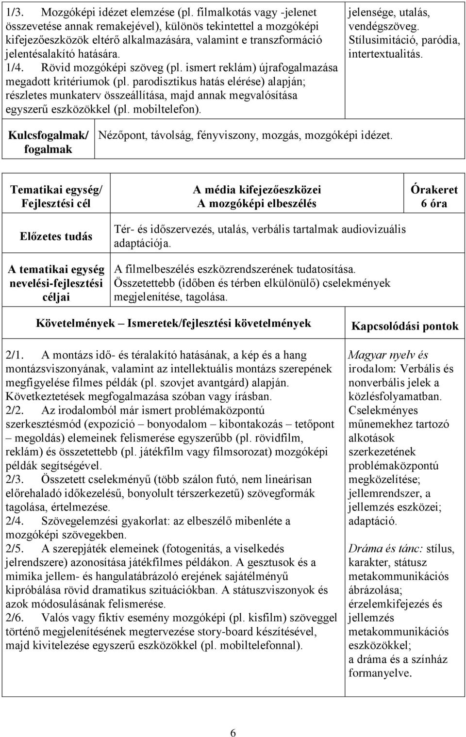 Rövid mozgóképi szöveg (pl. ismert reklám) újrafogalmazása megadott kritériumok (pl.