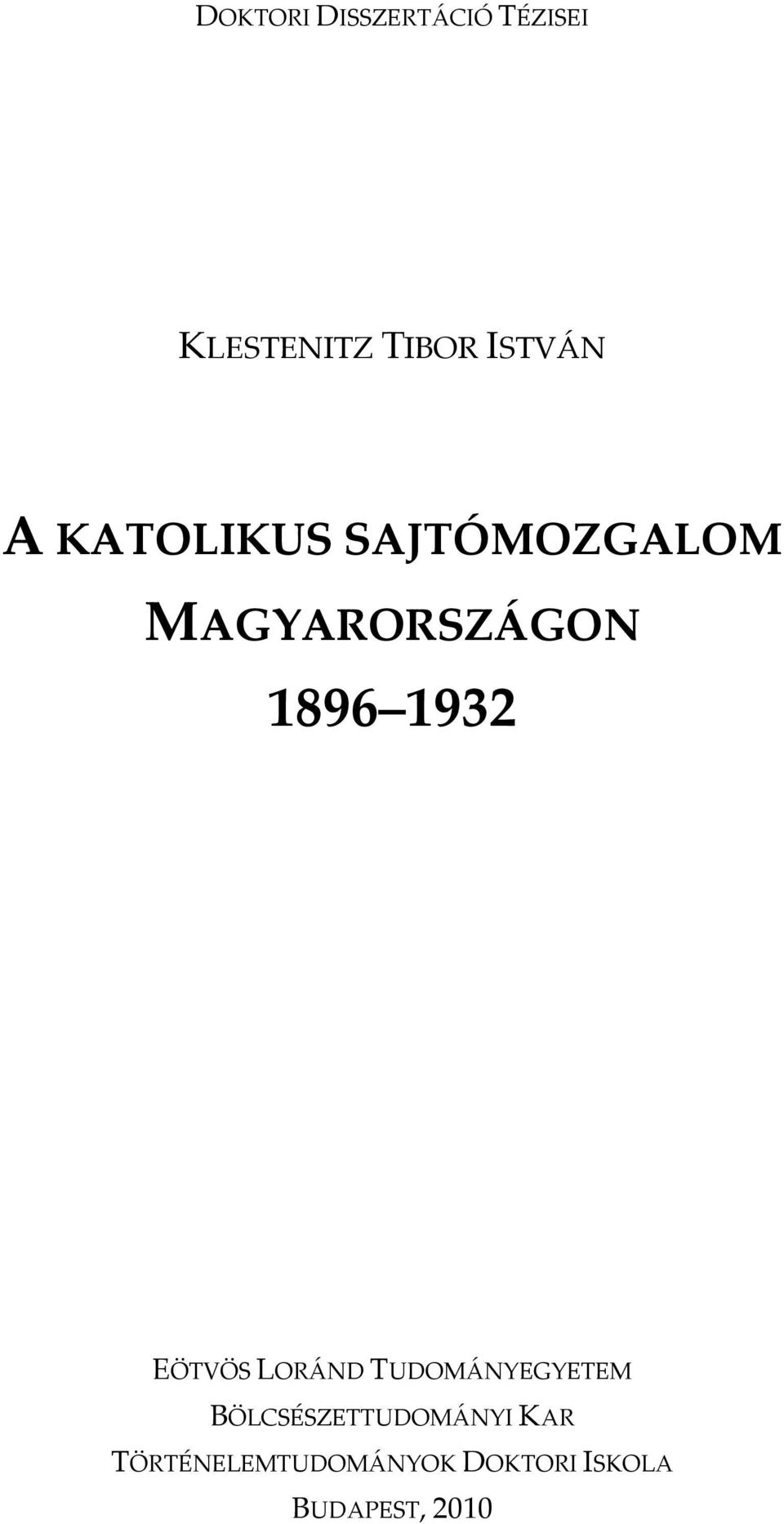 1896 1932 EÖTVÖS LOR[ND TUDOM[NYEGYETEM