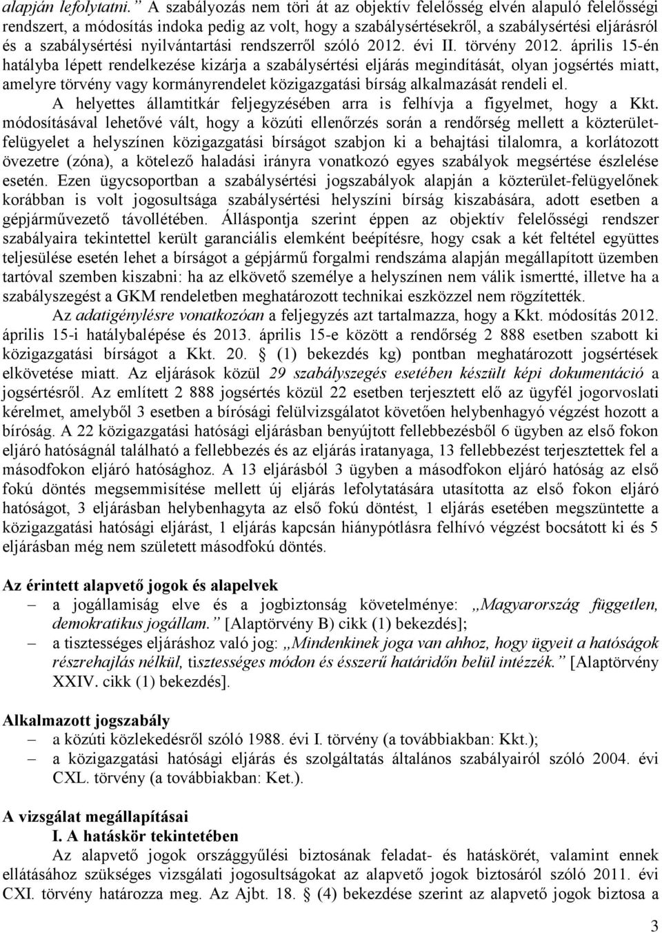 nyilvántartási rendszerről szóló 2012. évi II. törvény 2012.