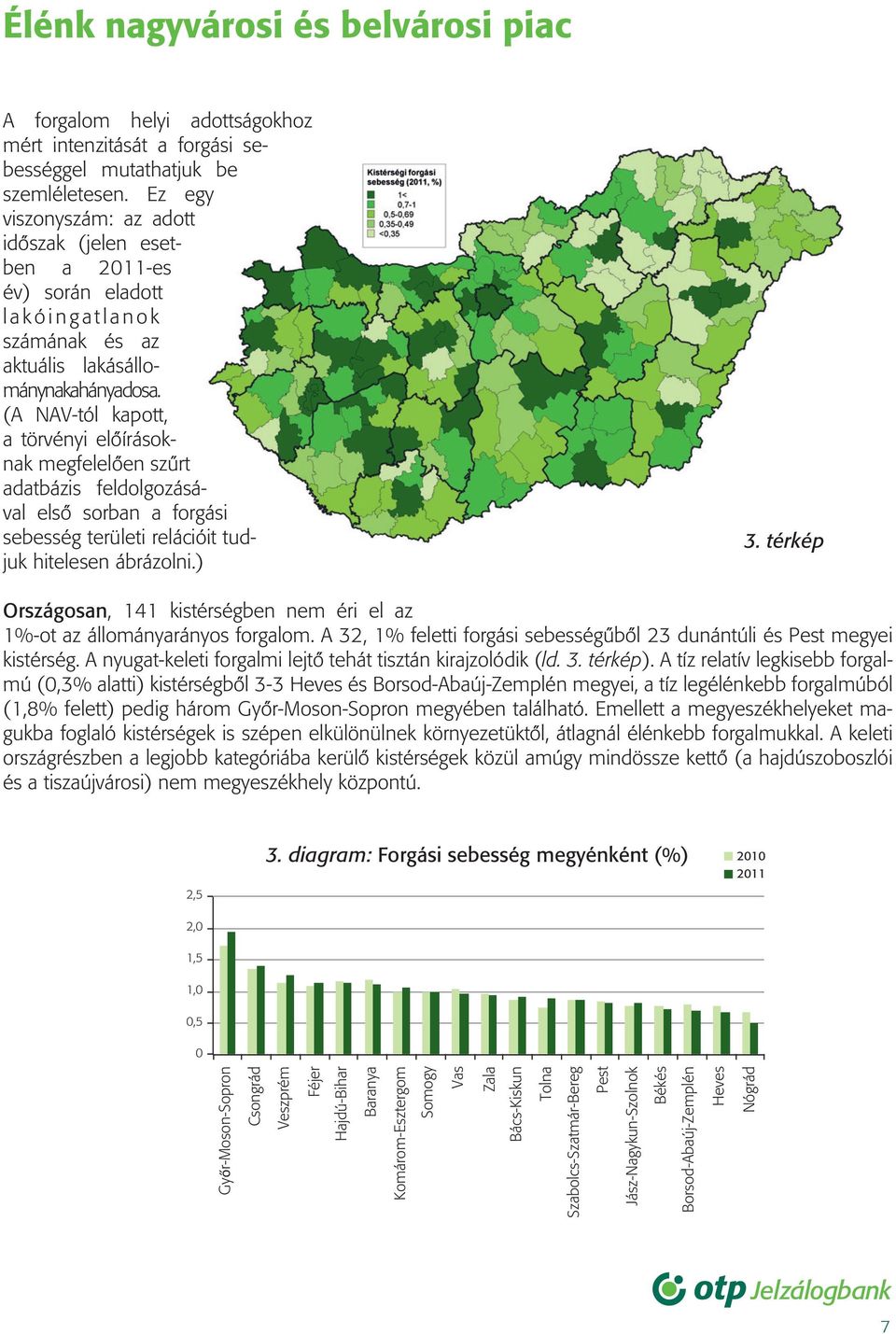 (A NAV-tól kapott, a törvényi elôírásoknak megfelelôen szûrt adatbázis feldolgozásával elsô sorban a forgási sebesség területi relációit tudjuk hitelesen ábrázolni.) 3.