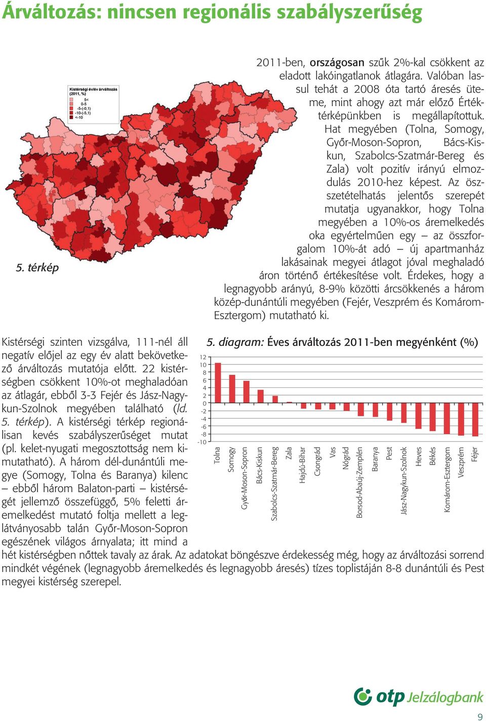 Hat megyében (Tolna, Somogy, Gyôr-Moson-Sopron, Bács-Kiskun, Szabolcs-Szatmár-Bereg és Zala) volt pozitív irányú elmozdulás 21-hez képest.