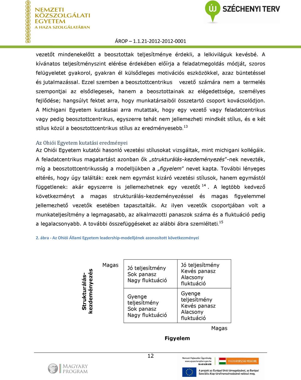 Ezzel szemben a beosztottcentrikus vezetı számára nem a termelés szempontjai az elsıdlegesek, hanem a beosztottainak az elégedettsége, személyes fejlıdése; hangsúlyt fektet arra, hogy munkatársaiból