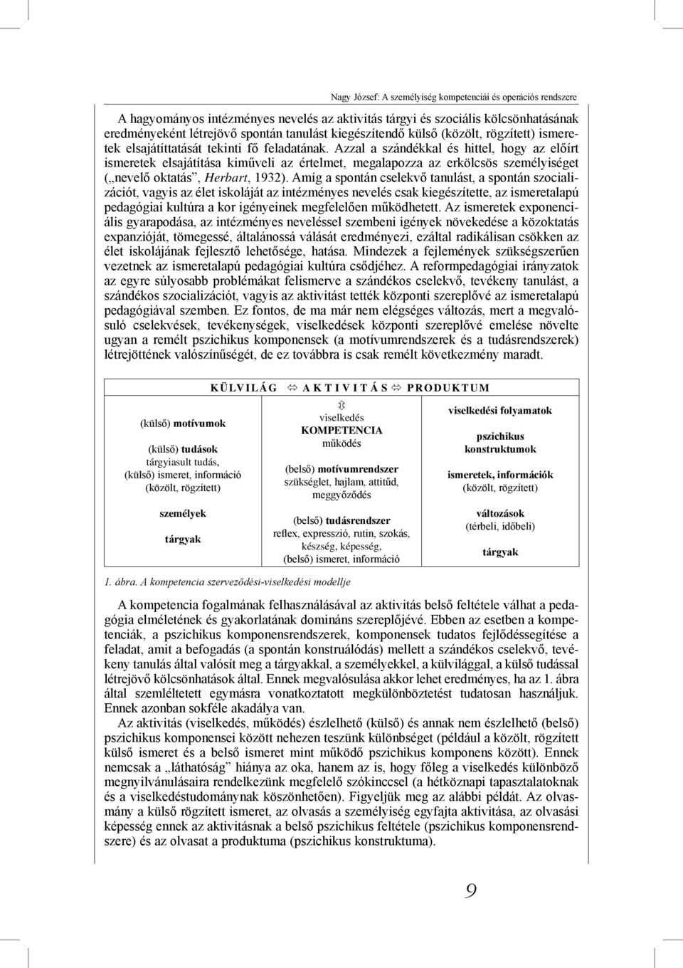 Azzal a szándékkal és hittel, hogy az előírt ismeretek elsajátítása kiműveli az értelmet, megalapozza az erkölcsös személyiséget ( nevelő oktatás, Herbart, 1932).