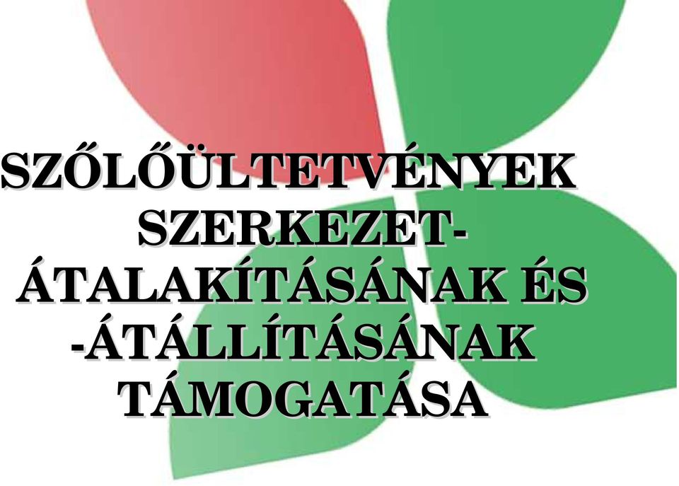 ÁTALAKÍTÁSÁNAK ÉS