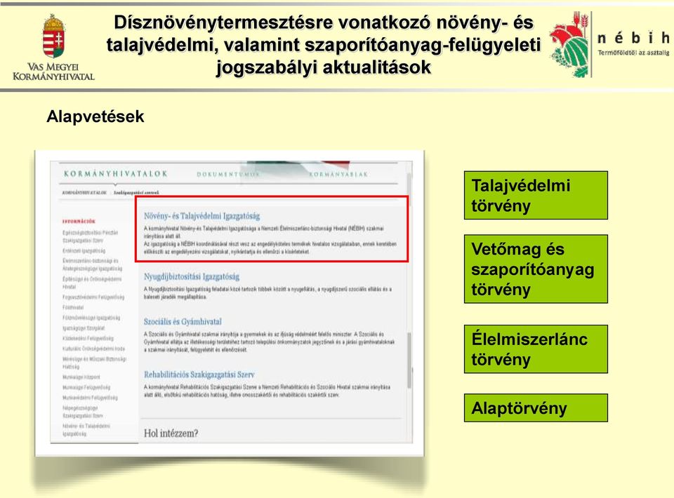 szaporítóanyag törvény