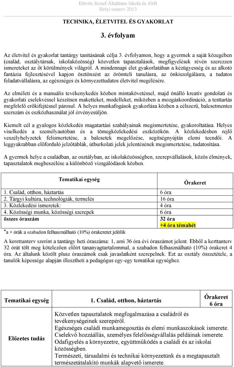 A mindennapi élet gyakorlatában a kézügyesség és az alkotó fantázia fejlesztésével kapjon ösztönzést az örömteli tanulásra, az önkiszolgálásra, a tudatos feladatvállalásra, az egészséges és