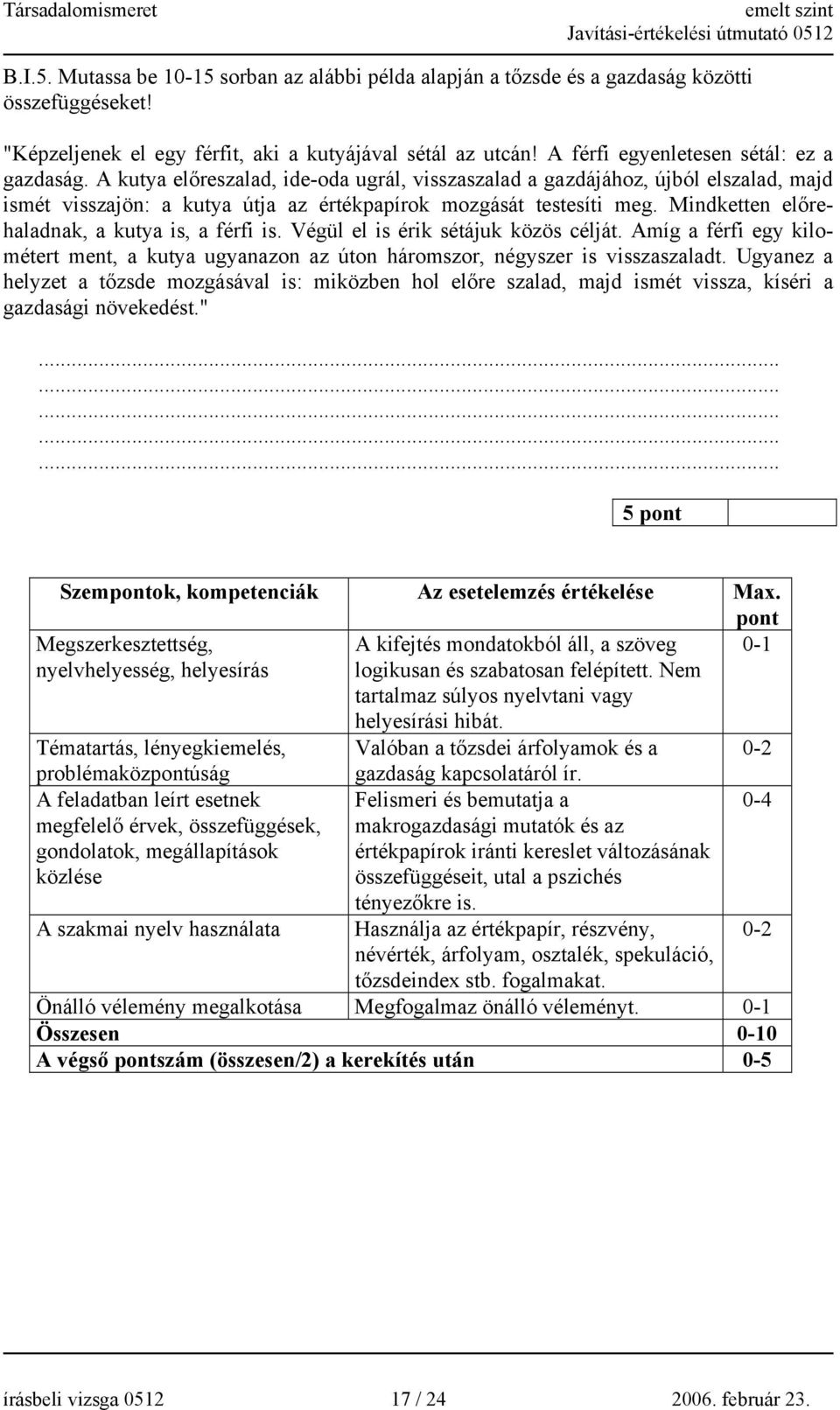 Mindketten előrehaladnak, a kutya is, a férfi is. Végül el is érik sétájuk közös célját. Amíg a férfi egy kilométert ment, a kutya ugyanazon az úton háromszor, négyszer is visszaszaladt.