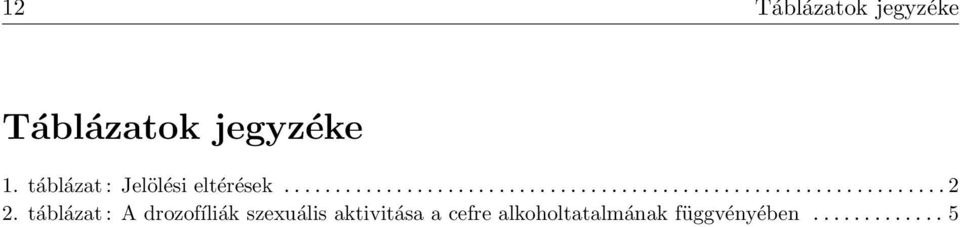 táblázat : A drozofíliák szexuális