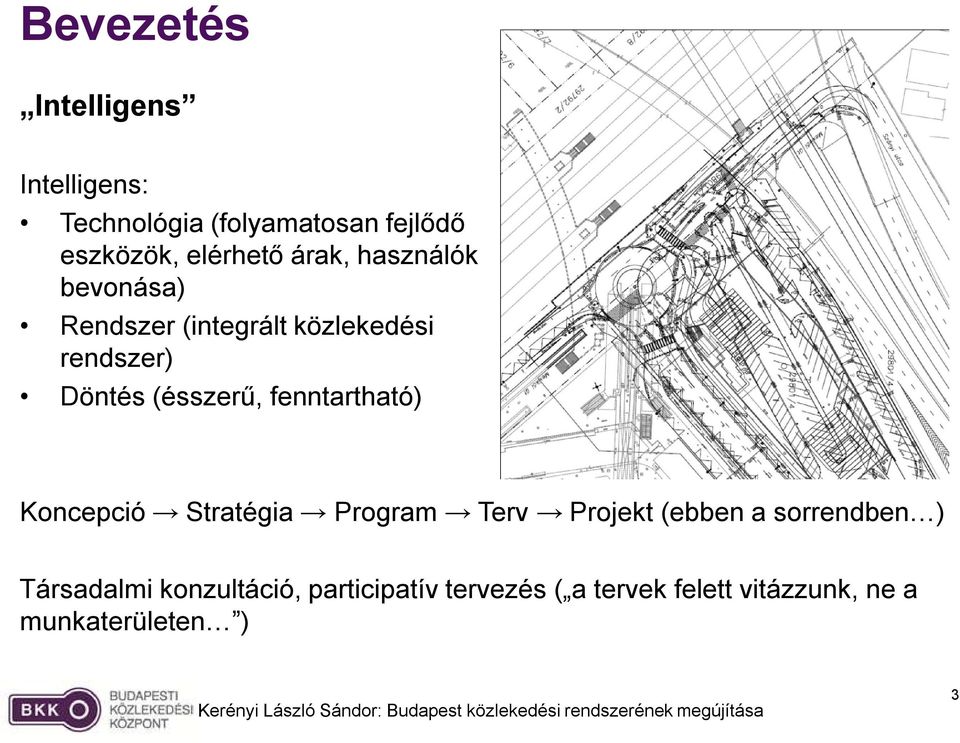 (ésszerű, fenntartható) Koncepció Stratégia Program Terv Projekt (ebben a sorrendben )