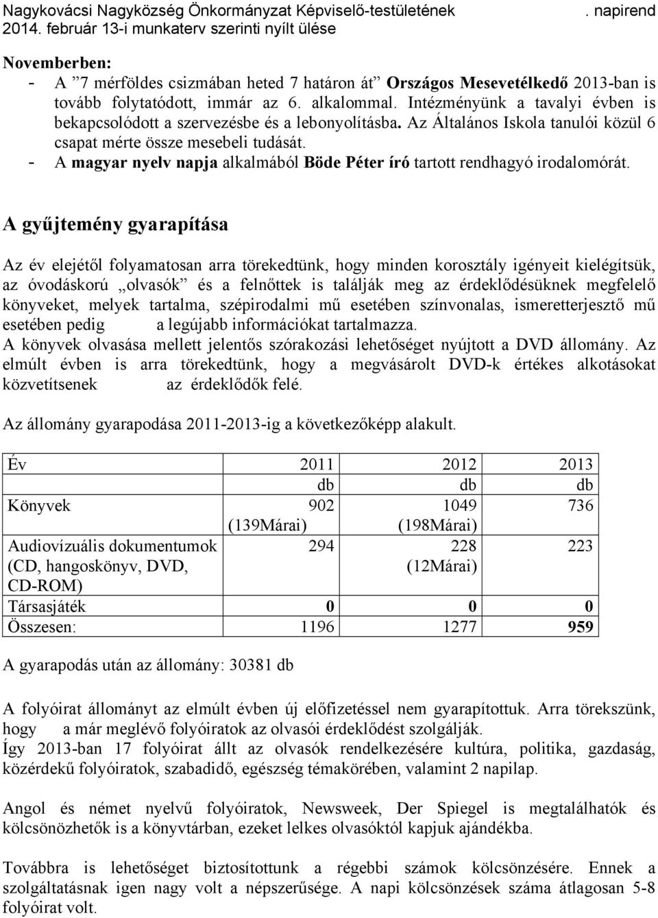 - A magyar nyelv napja alkalmából Böde Péter író tartott rendhagyó irodalomórát.