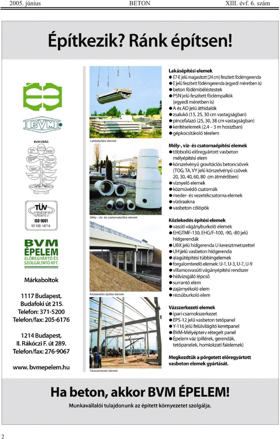 víz- és csatornaépítési elemek