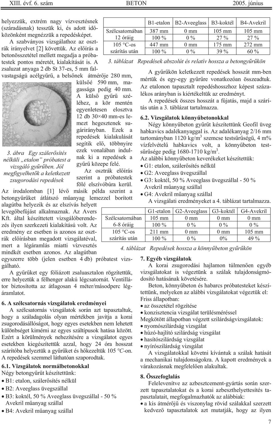 Az el írás a 105 C-os 447 mm 0 mm 175 mm 272 mm szárítás után 100 % 0 % 39 % 60 % betonösszetétel mellett megadja a próbatestek pontos méretét, kialakítását is. A 3.