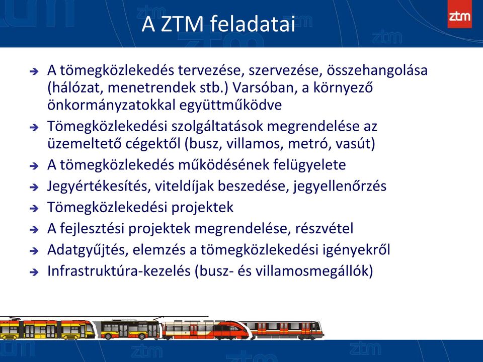 villamos, metró, vasút) A tömegközlekedés működésének felügyelete Jegyértékesítés, viteldíjak beszedése, jegyellenőrzés