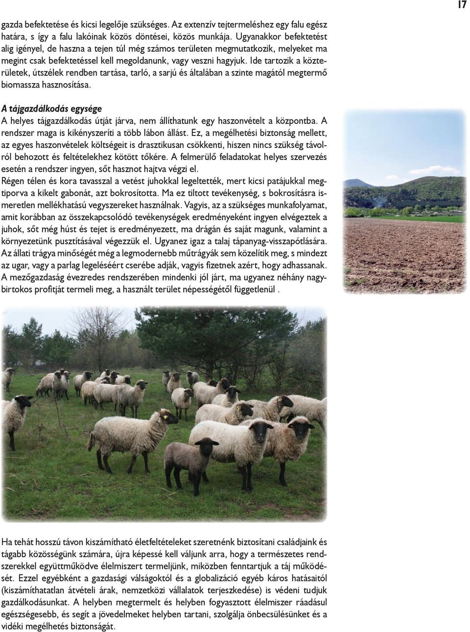Ide tartozik a közterületek, útszélek rendben tartása, tarló, a sarjú és általában a szinte magától megtermő biomassza hasznosítása.