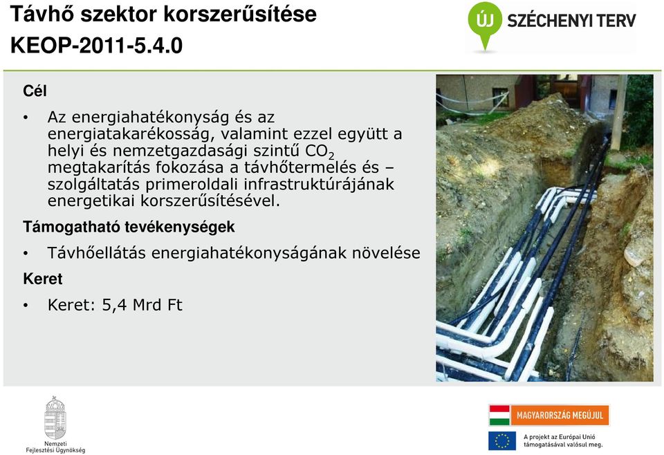 nemzetgazdasági szintő CO 2 megtakarítás fokozása a távhıtermelés és szolgáltatás