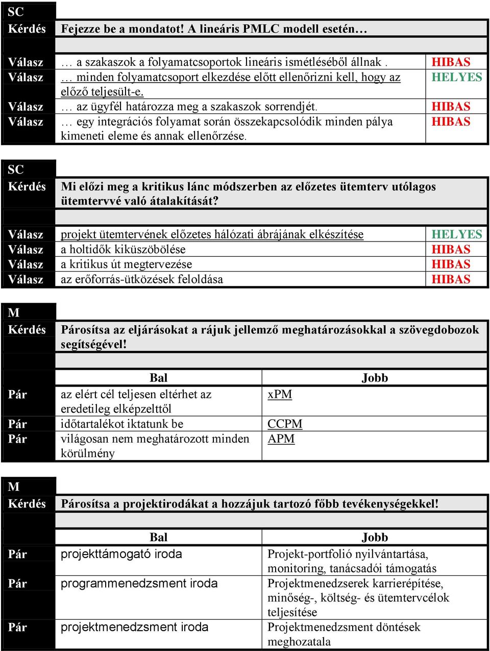 egy integrációs folyamat során összekapcsolódik minden pálya kimeneti eleme és annak ellenőrzése. i előzi meg a kritikus lánc módszerben az előzetes ütemterv utólagos ütemtervvé való átalakítását?