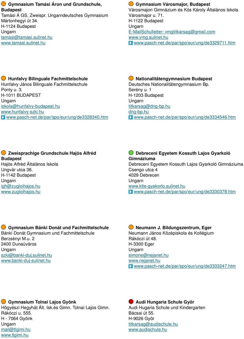de/par/spo/eur/ung/de3329711.htm Hunfalvy Bilinguale Fachmittelschule Hunfalvy János Bilinguale Fachmittelschule Ponty u. 3. H-1011 BUDAPEST iskola@hunfalvy-budapest.hu www.hunfalvy-szki.hu www.pasch-net.