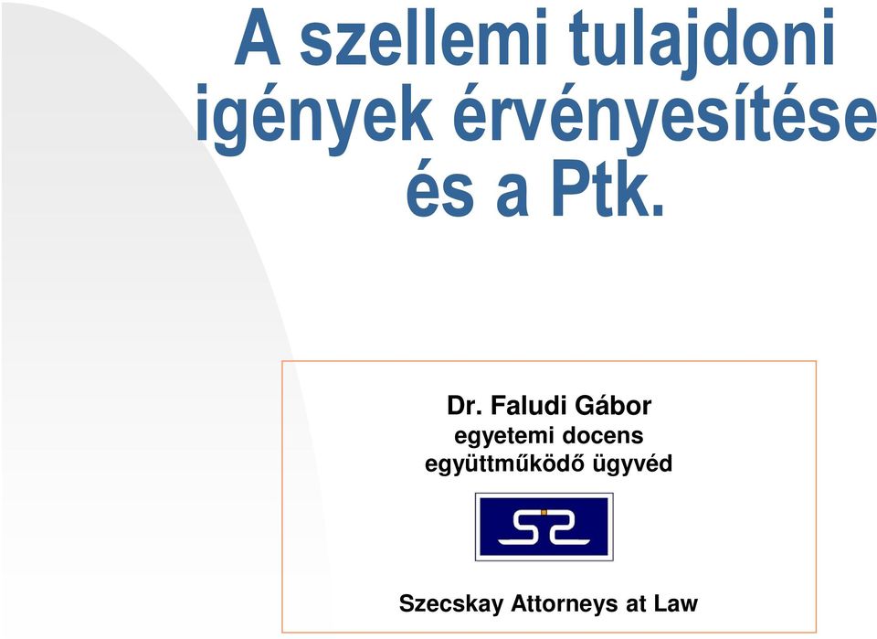 Faludi Gábor egyetemi docens