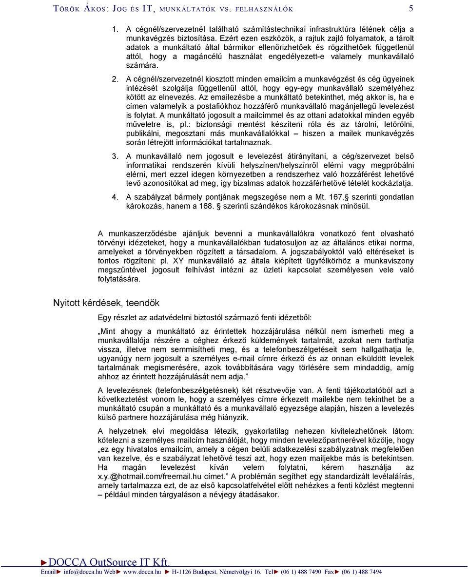 munkavállaló számára. 2.
