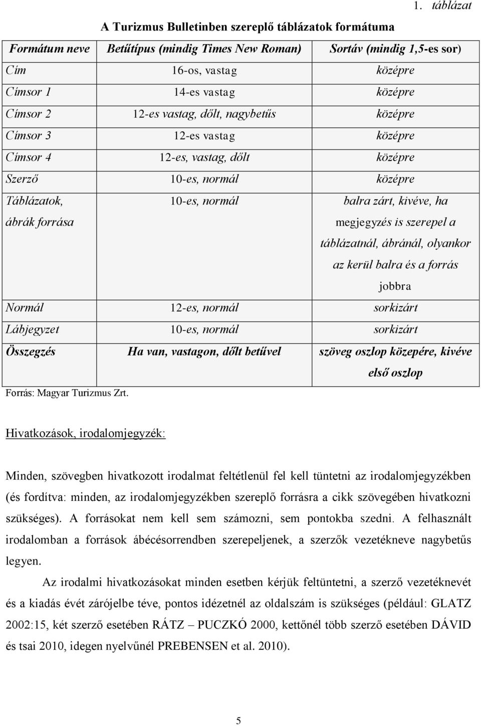 kivéve, ha megjegyzés is szerepel a táblázatnál, ábránál, olyankor az kerül balra és a forrás jobbra Normál 12-es, normál sorkizárt Lábjegyzet 10-es, normál sorkizárt Összegzés Ha van, vastagon, dőlt