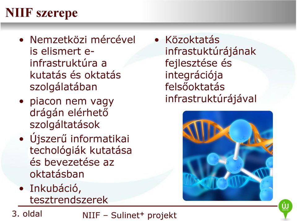 techológiák kutatása és bevezetése az oktatásban Inkubáció, tesztrendszerek 3.