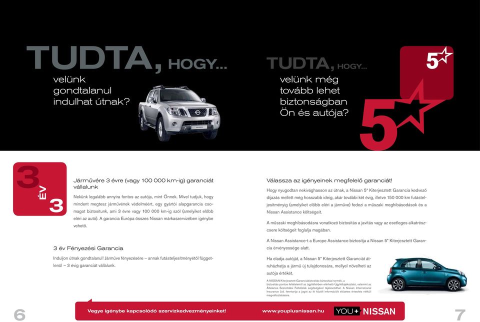 A garancia Európa összes Nissan márkaszervizében igénybe vehető. 3 év Fényezési Garancia Induljon útnak gondtalanul!