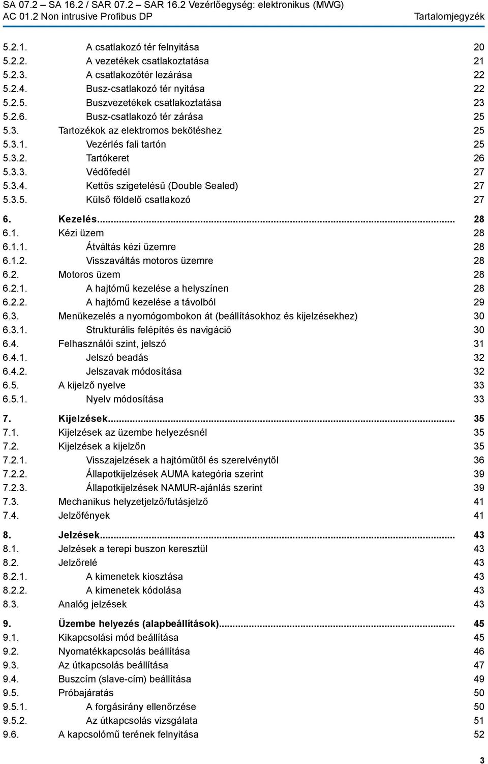 Kezelés... 6.1. Kézi üzem 6.1.1. Átváltás kézi üzemre 6.1.2. Visszaváltás motoros üzemre 6.2. Motoros üzem 6.2.1. A hajtómű kezelése a helyszínen 6.2.2. A hajtómű kezelése a távolból 6.3.