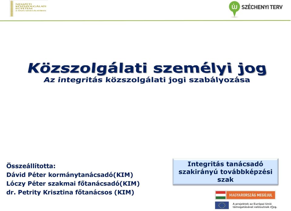 főtanácsadó(kim) dr.