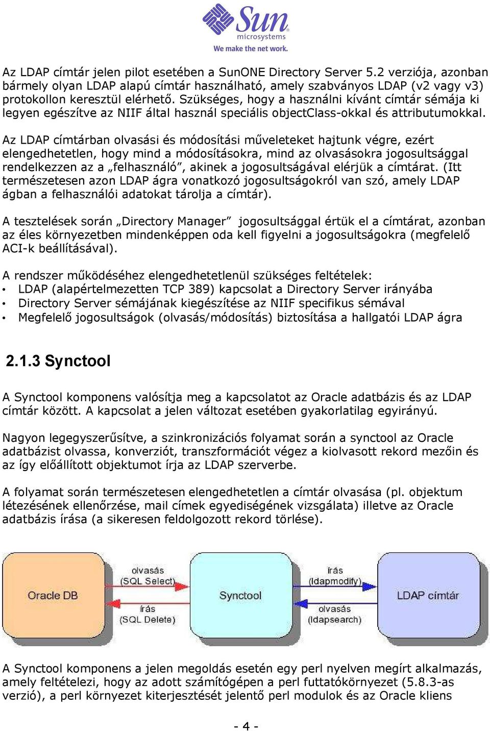 Az LDAP címtárban olvasási és módosítási műveleteket hajtunk végre, ezért elengedhetetlen, hogy mind a módosításokra, mind az olvasásokra jogosultsággal rendelkezzen az a felhasználó, akinek a