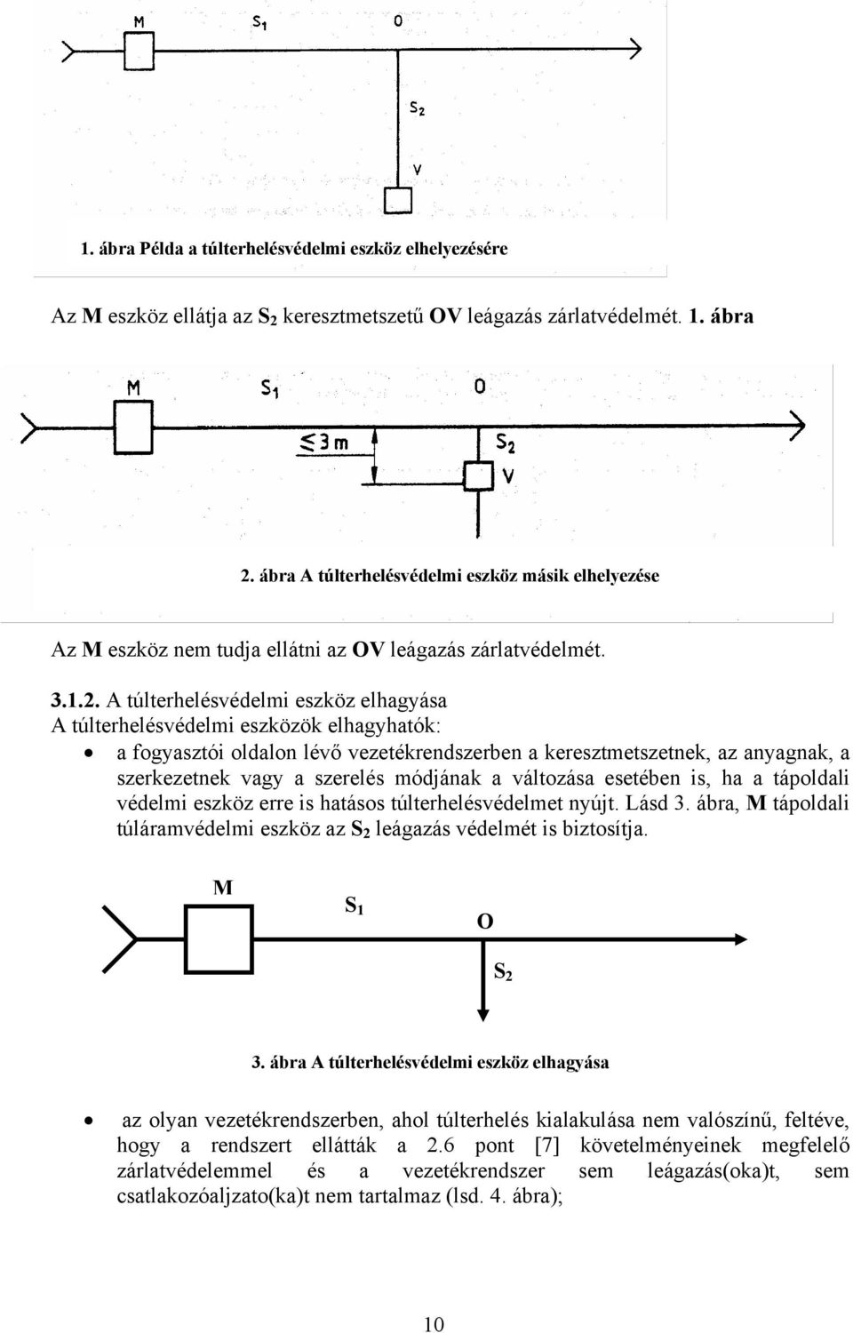 A túlterhelésvédelmi eszköz elhagyása A túlterhelésvédelmi eszközök elhagyhatók: a fogyasztói oldalon lévő vezetékrendszerben a keresztmetszetnek, az anyagnak, a szerkezetnek vagy a szerelés módjának