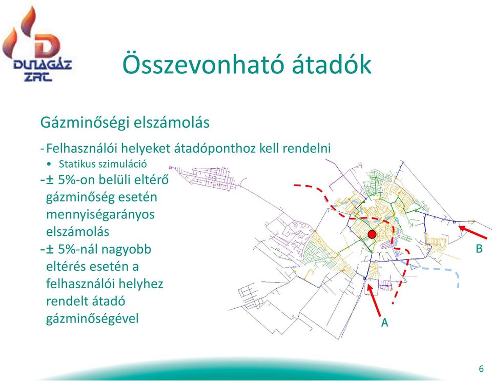 eltérő gázminőség esetén mennyiségarányos elszámolás -± 5%-nál