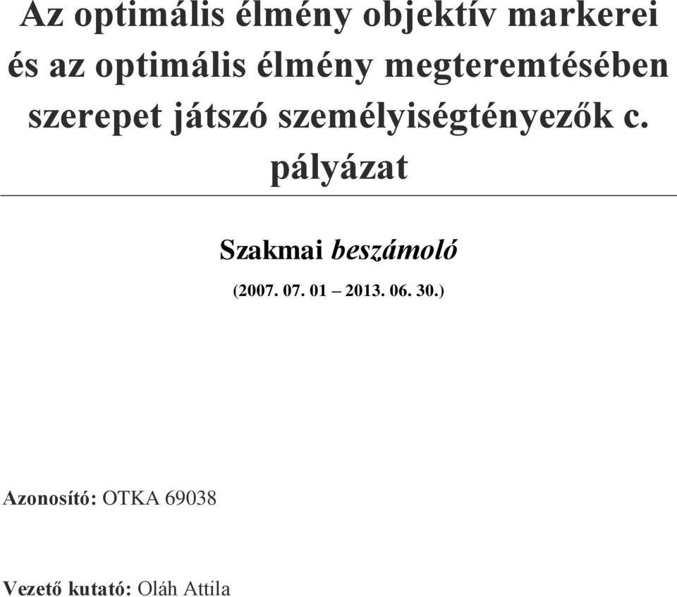 személyiségtényezők c.