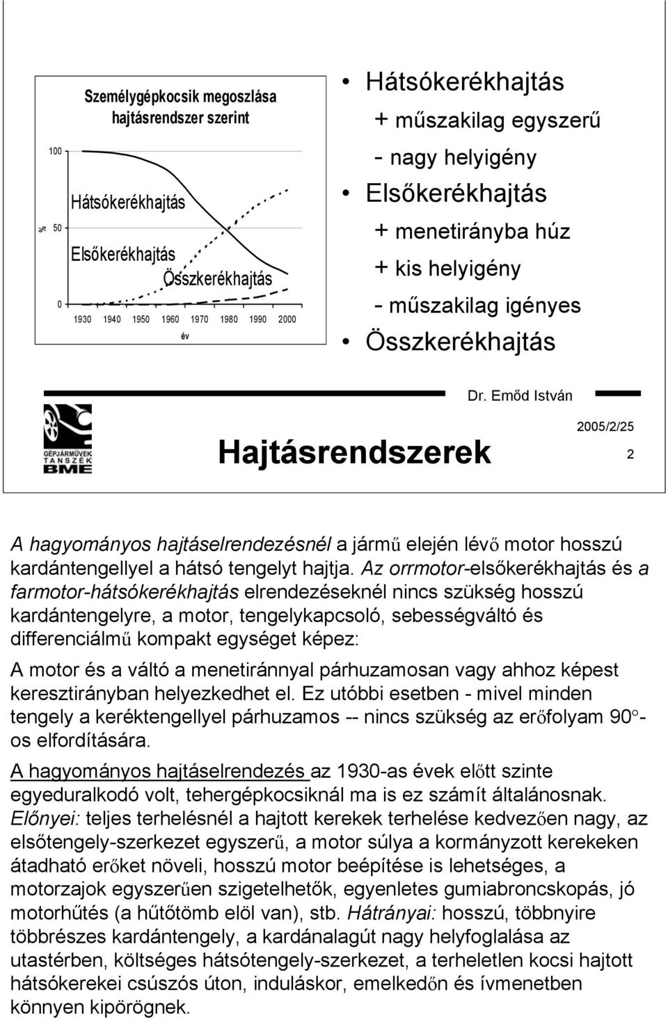 kardántengellyel a hátsó tengelyt hajtja.