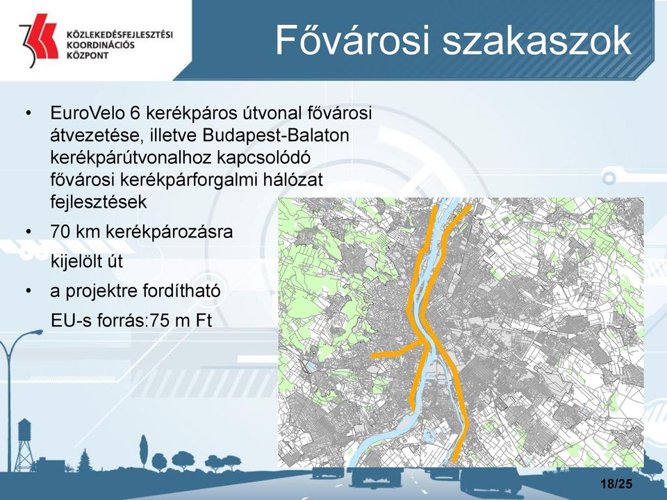 kapcsolódó fővárosi kerékpárforgalmi hálózat fejlesztések 70 km