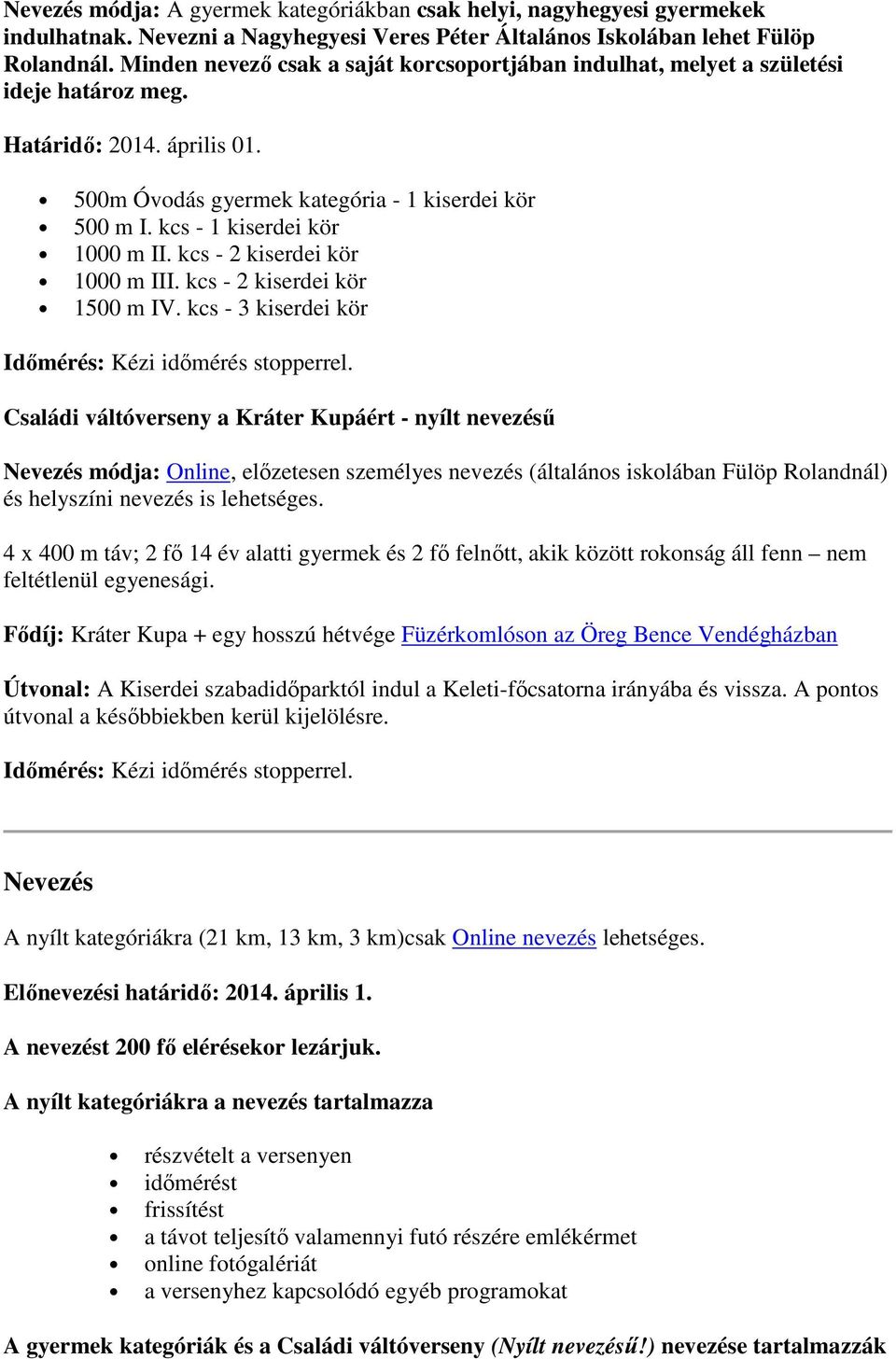 Hajdúháti Hétmérföldes Futóünnep és Kráter Kupa Nagyhegyesen - PDF Free  Download