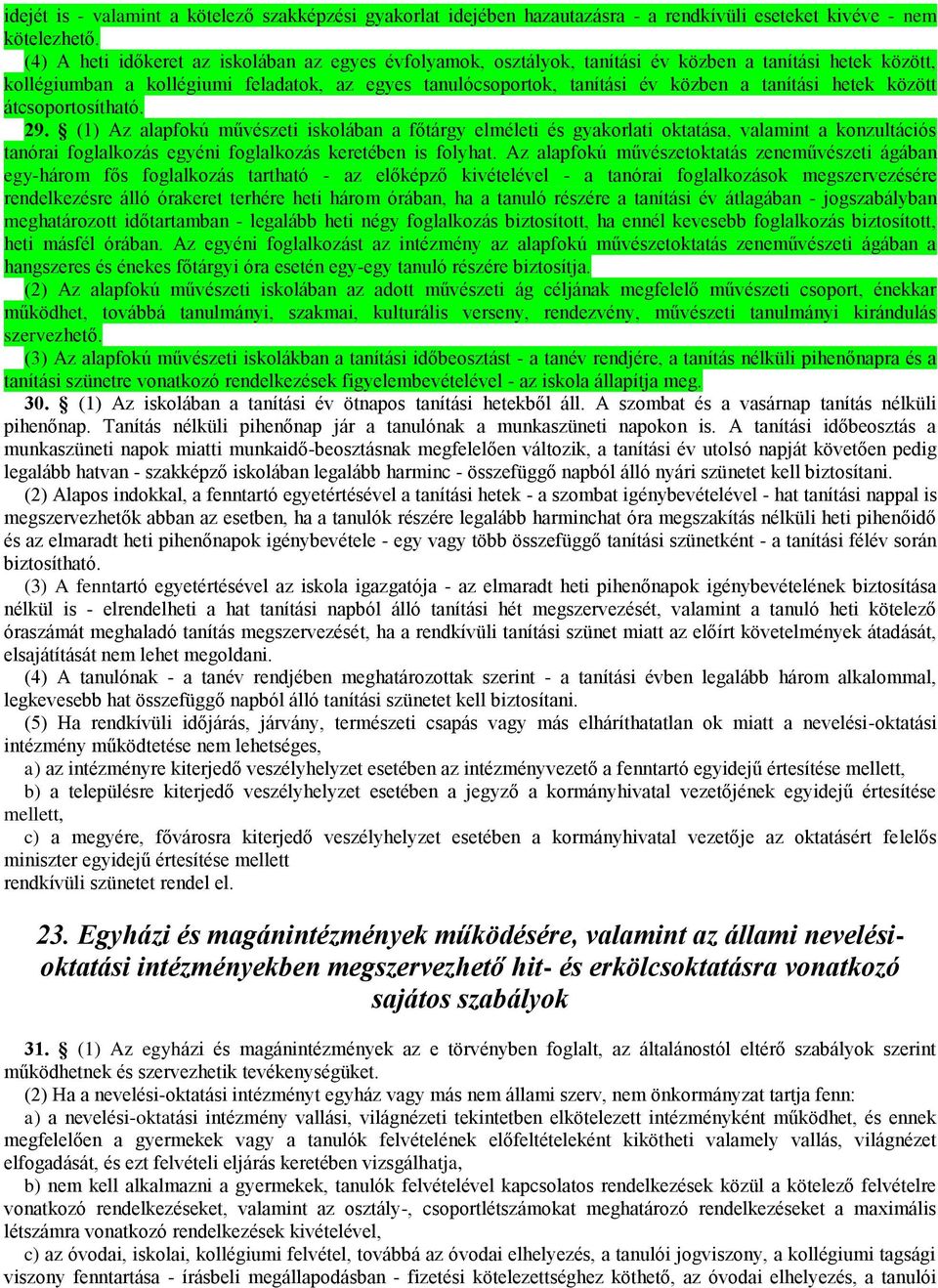 tanítási hetek között átcsoportosítható. 29.