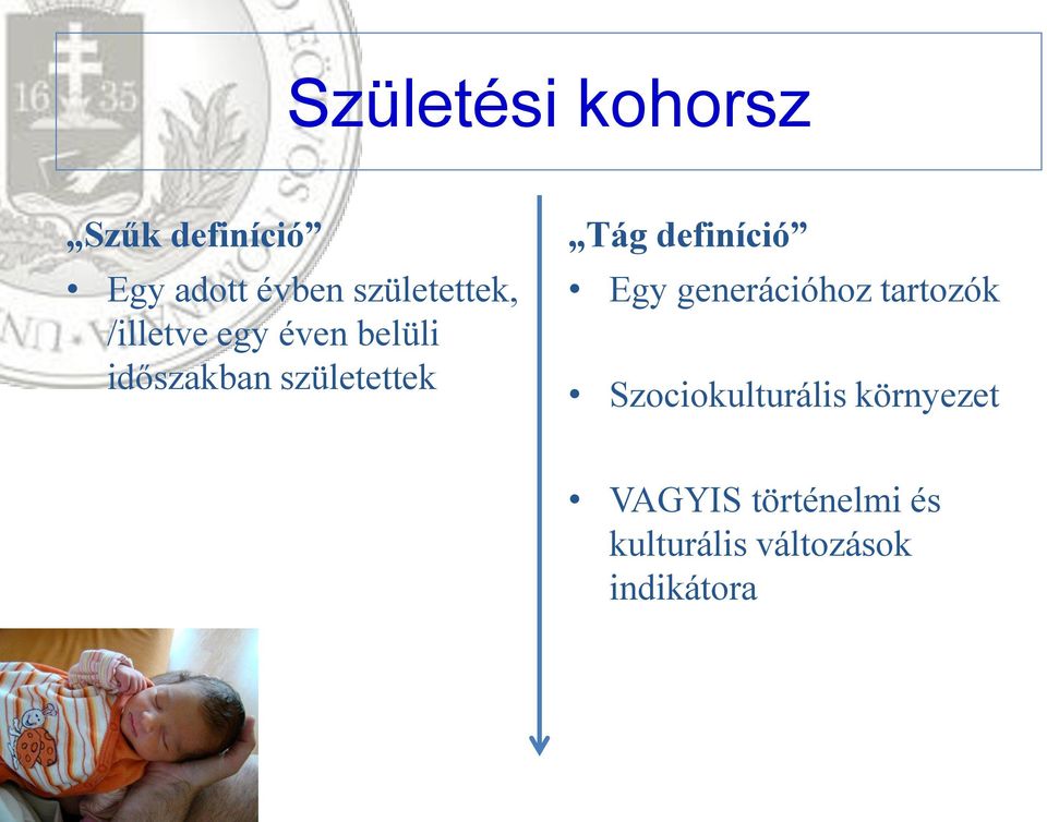 születettek Tág definíció Egy generációhoz tartozók