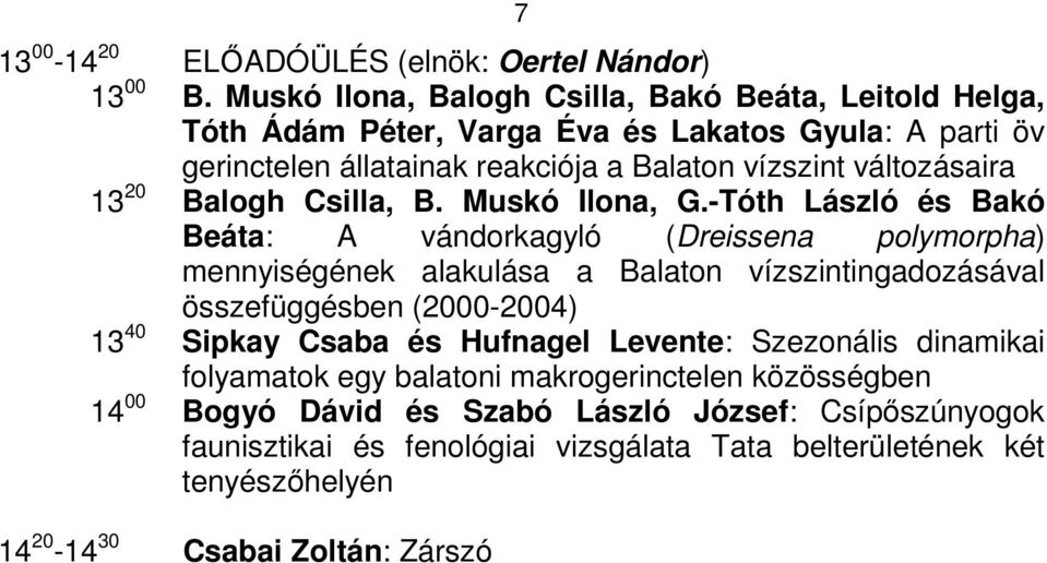 13 20 Balogh Csilla, B. Muskó Ilona, G.