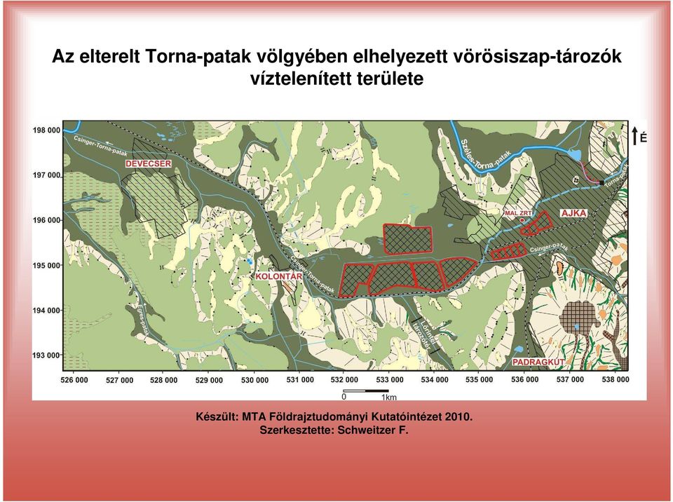 víztelenített területe Készült: MTA