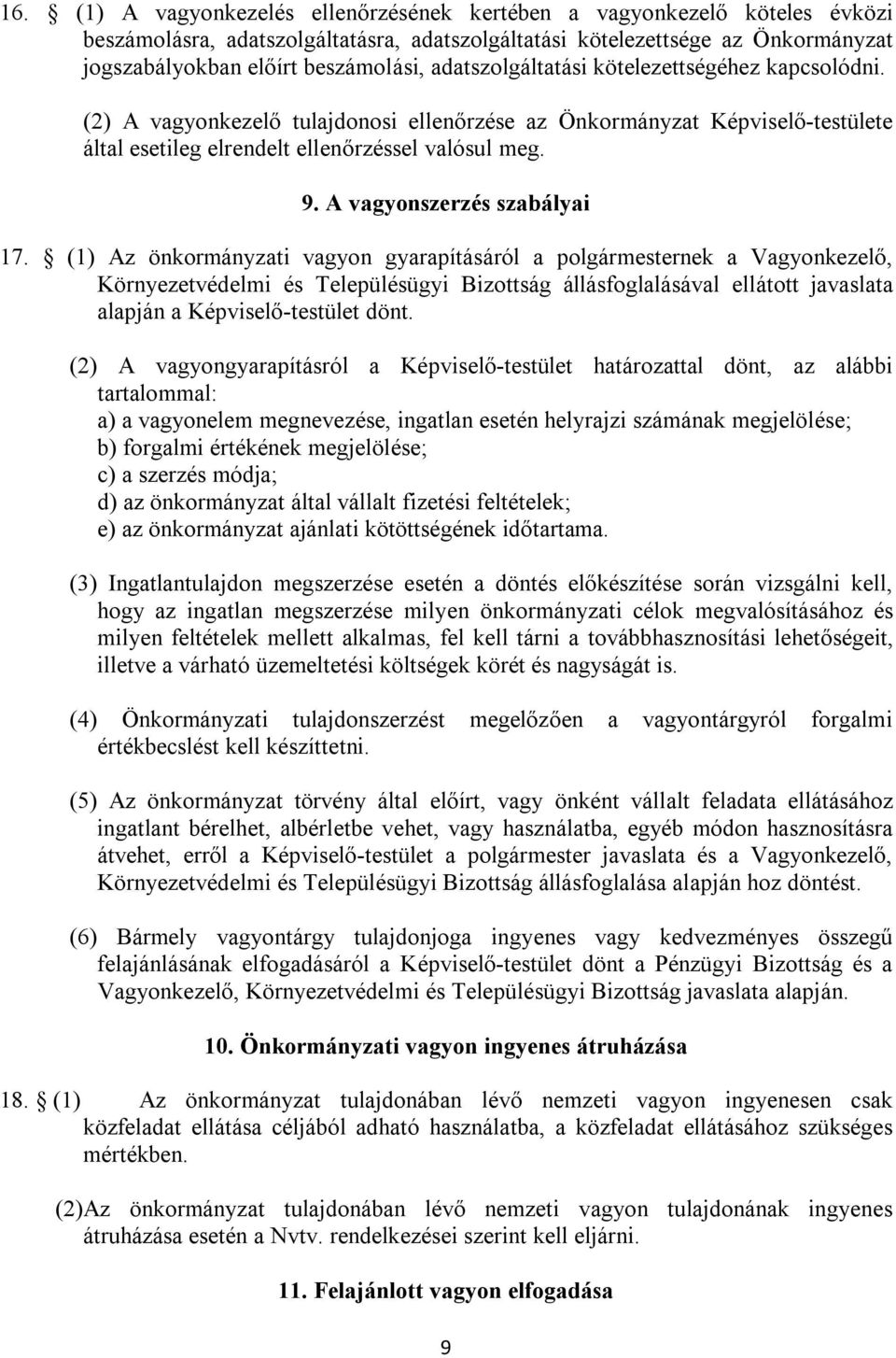 A vagyonszerzés szabályai 17.